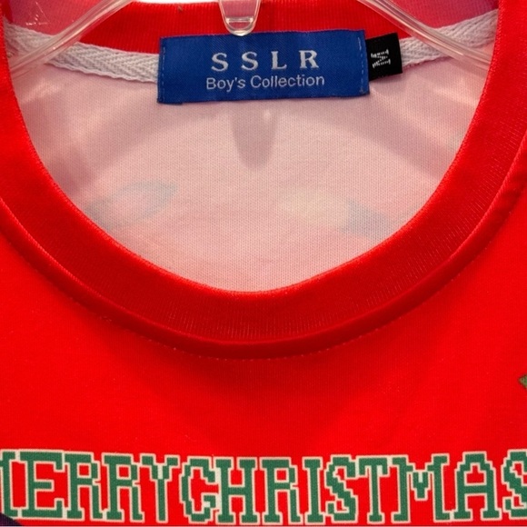 SSLR Big Boys Medium Crazy Reindeer Christmas Shirt - Picture 3 of 4